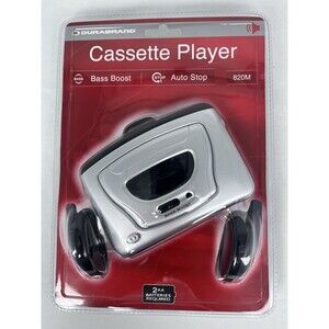 NOS Cassette Player Durabrand Model 820M Bass Boost  Headphones Sealed Packaging